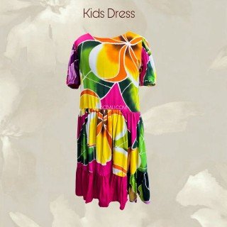Rayon Hand Painted Kids Dress